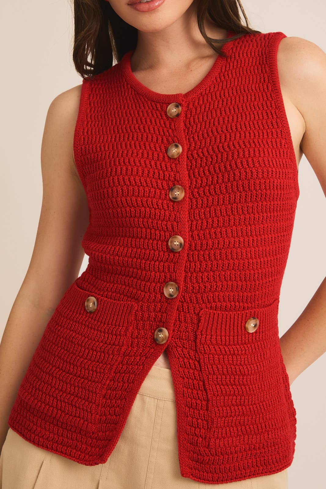 Cozy Romance Knit Sweater Vest