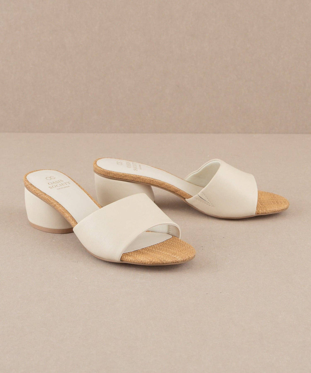 The Paloma Beige | Low Heeled Sandal