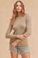 The Camille Mock Neck — Latte