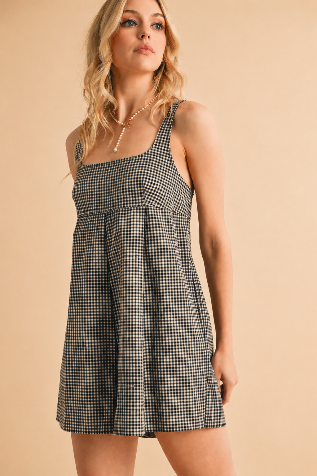 The Sutton Gingham Romper