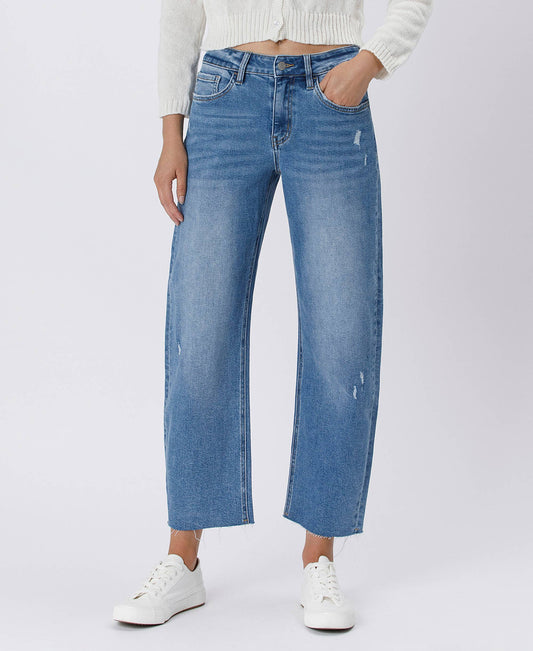 HIGH RISE MILD BARREL JEANS