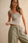 Washed Texture Knit Tank