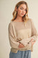 Mustard Seed - Sheer Knit Dropped Shoulder Pullover
: DK. TAUPE / L
