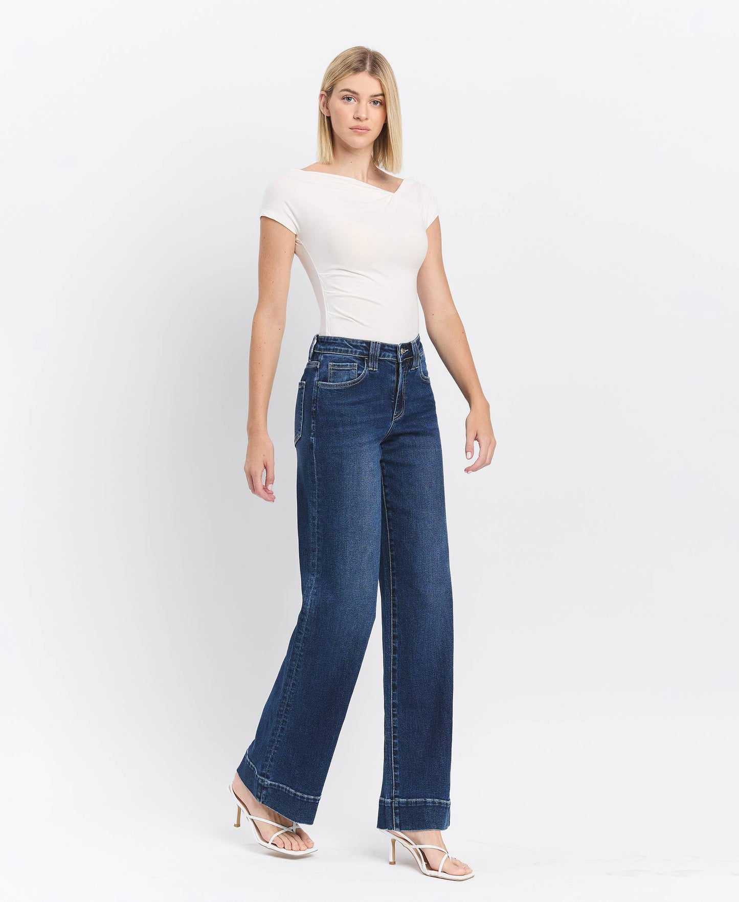 HIGH RISE TROUSER WIDE JEANS