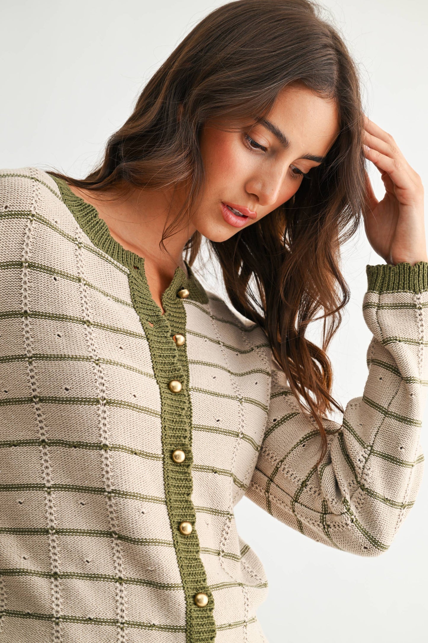 The Olive Grove Button-Up Cardigan