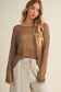 Mustard Seed - Sheer Knit Dropped Shoulder Pullover
: DUST SAGE / L