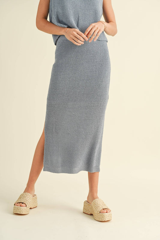 KNITTED MIDI LENGHT SKIRT