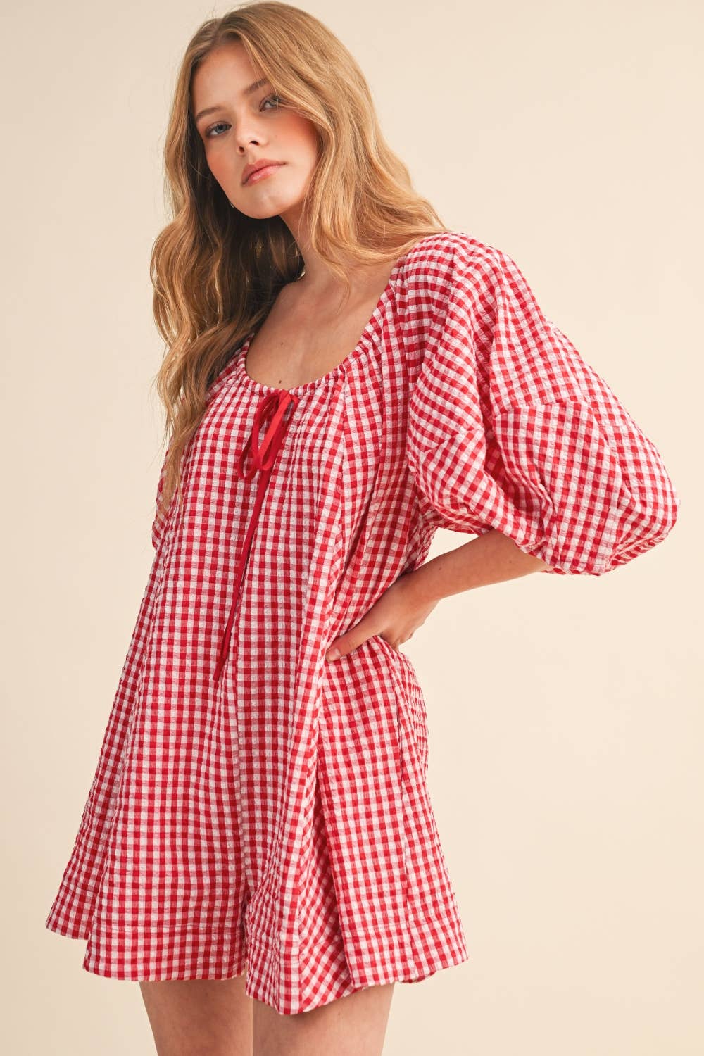 The All-American Gingham Romper