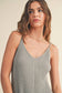 Ribbed Knit Tank Romper