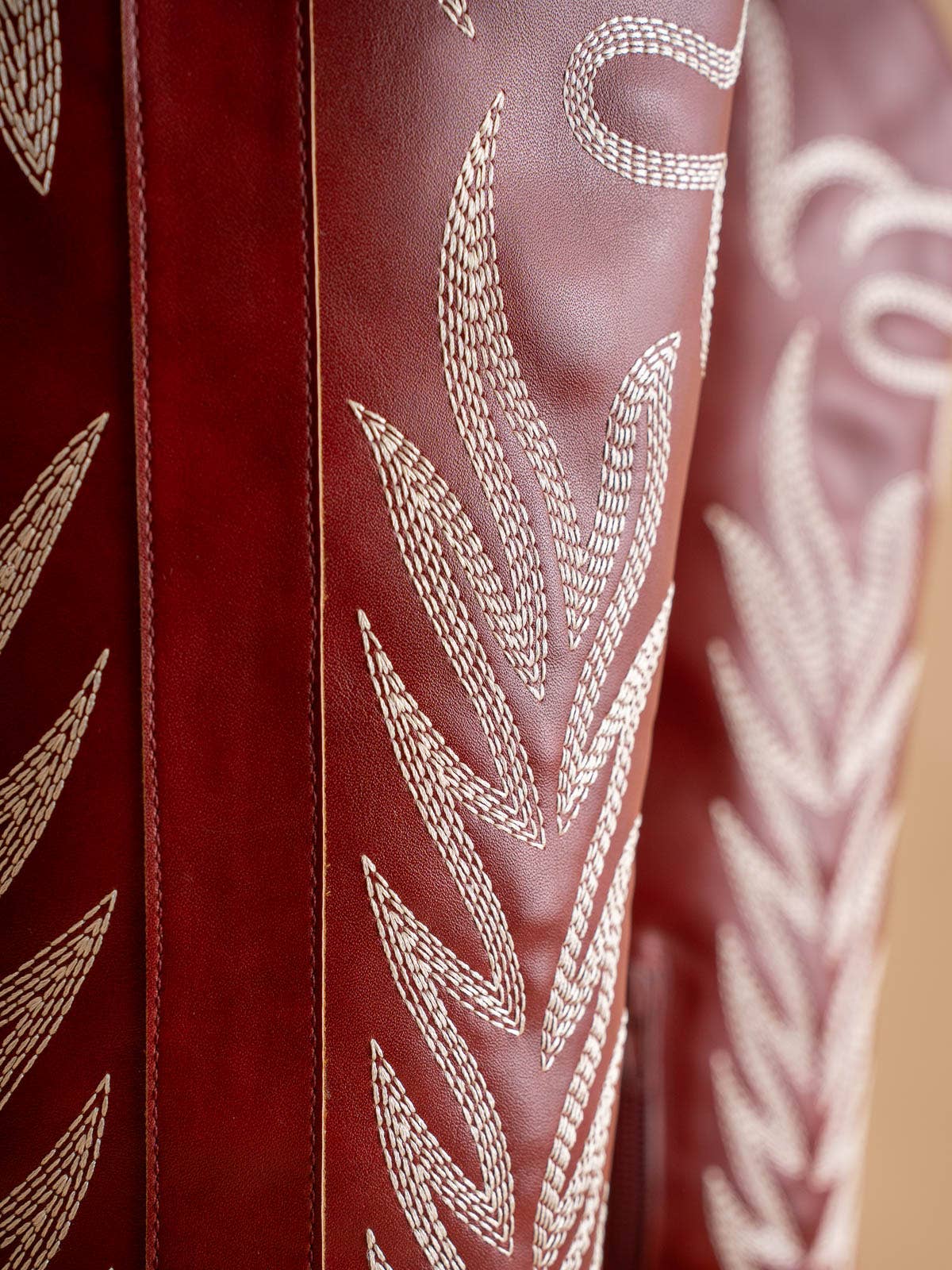 The Samara | Red Embroidered Tall Boot