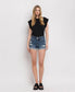 HIGH RISE DOUBLE BUTTON CUFF SHORTS