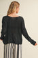 Mustard Seed - Sheer Knit Dropped Shoulder Pullover
: DK. TAUPE / L