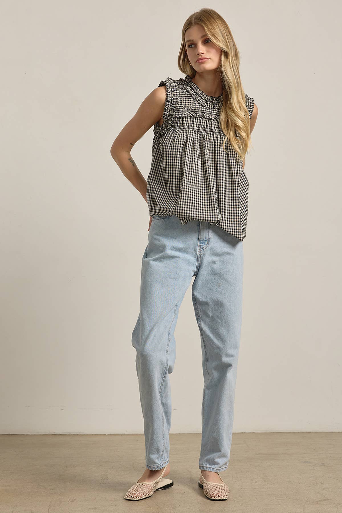The Elsie Gingham Blouse