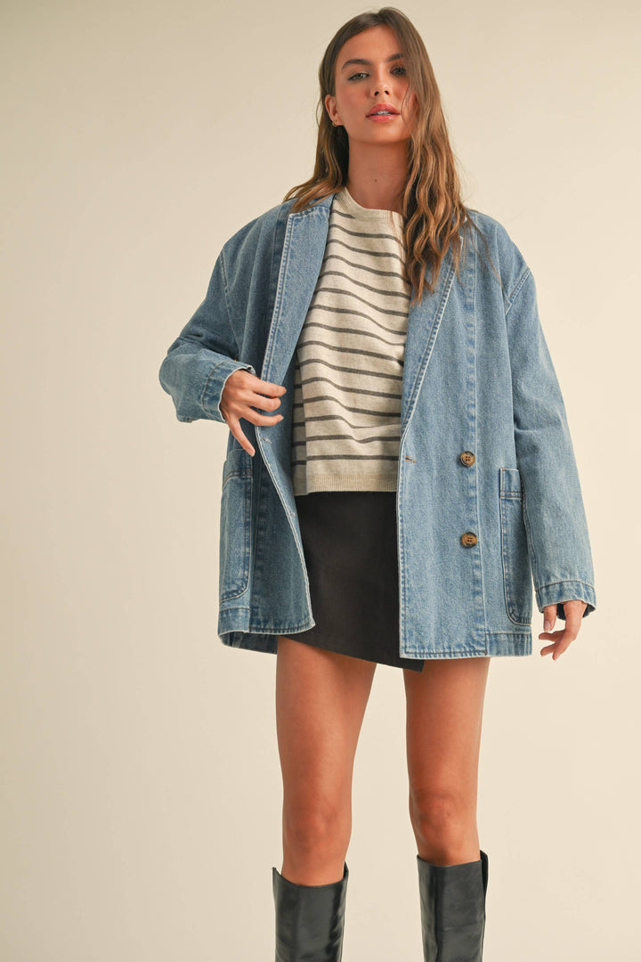 Denim Oversized Blazer