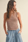 WASHED COLOR RIBBED TANK TOP