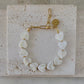 Heart Shaped Pearl Shell Bracelet 18k gold plated