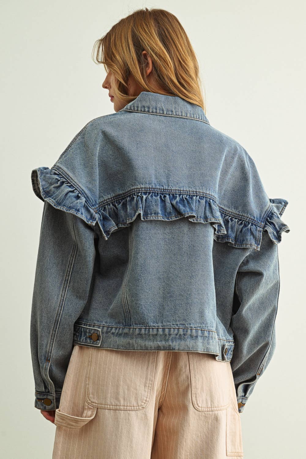 The Lottie Ruffle Denim Jacket