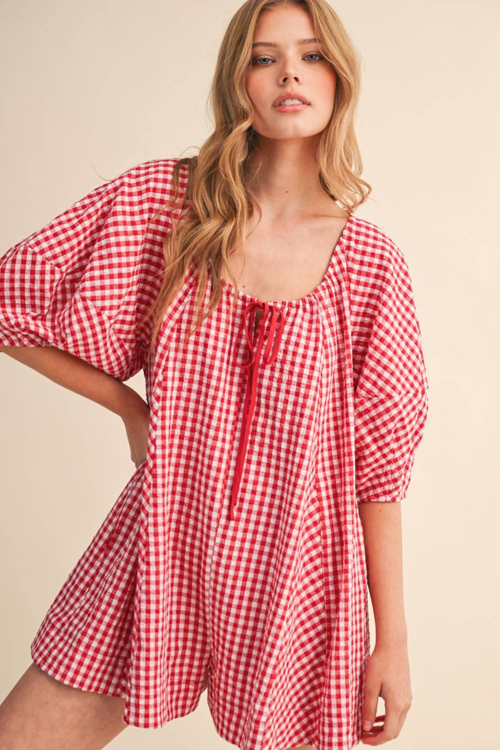 The All-American Gingham Romper