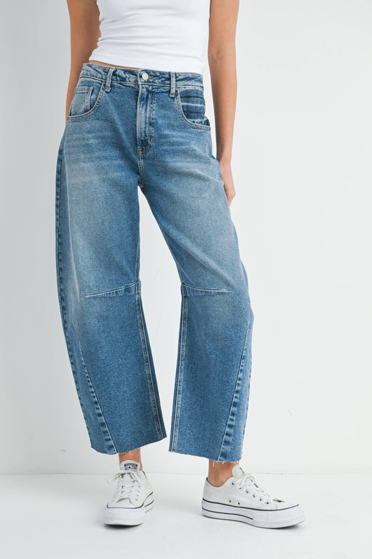 The Contrast Barrel Jeans