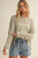 Mustard Seed - Sheer Knit Dropped Shoulder Pullover
: Black / L