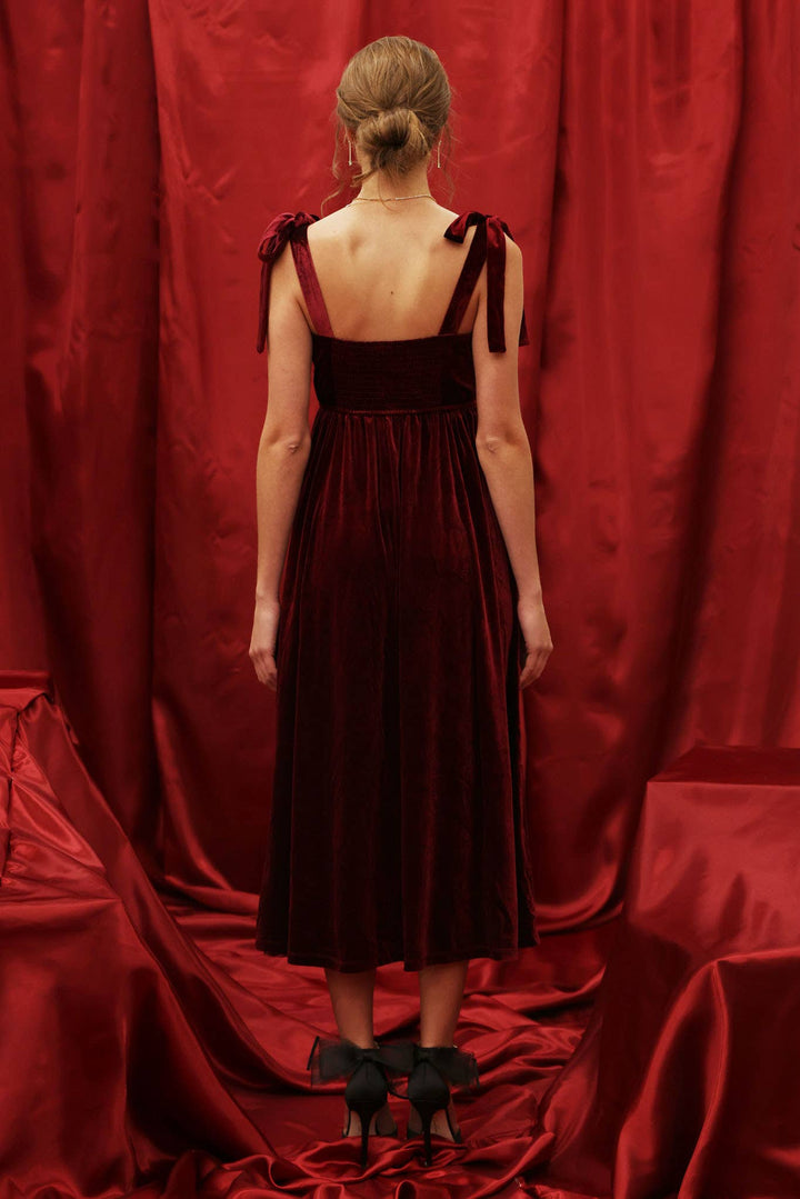 Wrapped in Velvet Dress