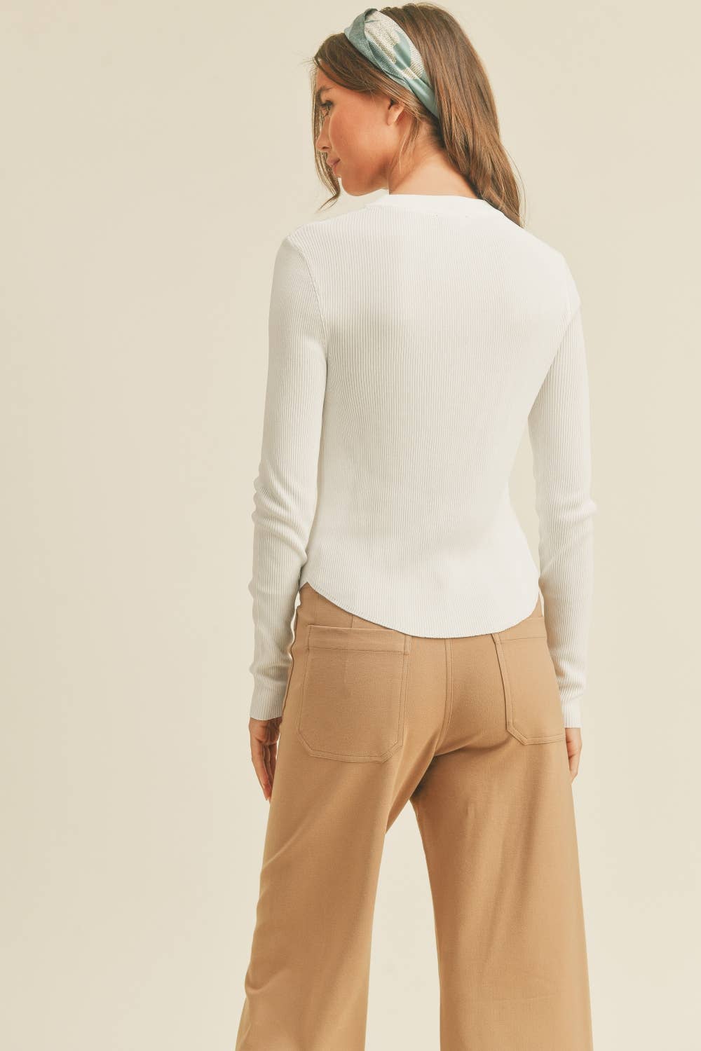 The Claire Ribbed Knit — White