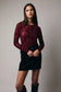 Round Neck Long Sleeve Velvet Button-Up Top