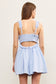 The Petal Whisper Romper – Chambray