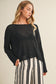 Mustard Seed - Sheer Knit Dropped Shoulder Pullover
: DK. TAUPE / L