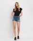 HIGH RISE DOUBLE BUTTON CUFF SHORTS