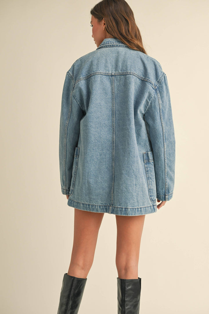 Denim Oversized Blazer