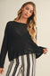 Mustard Seed - Sheer Knit Dropped Shoulder Pullover
: DK. TAUPE / L