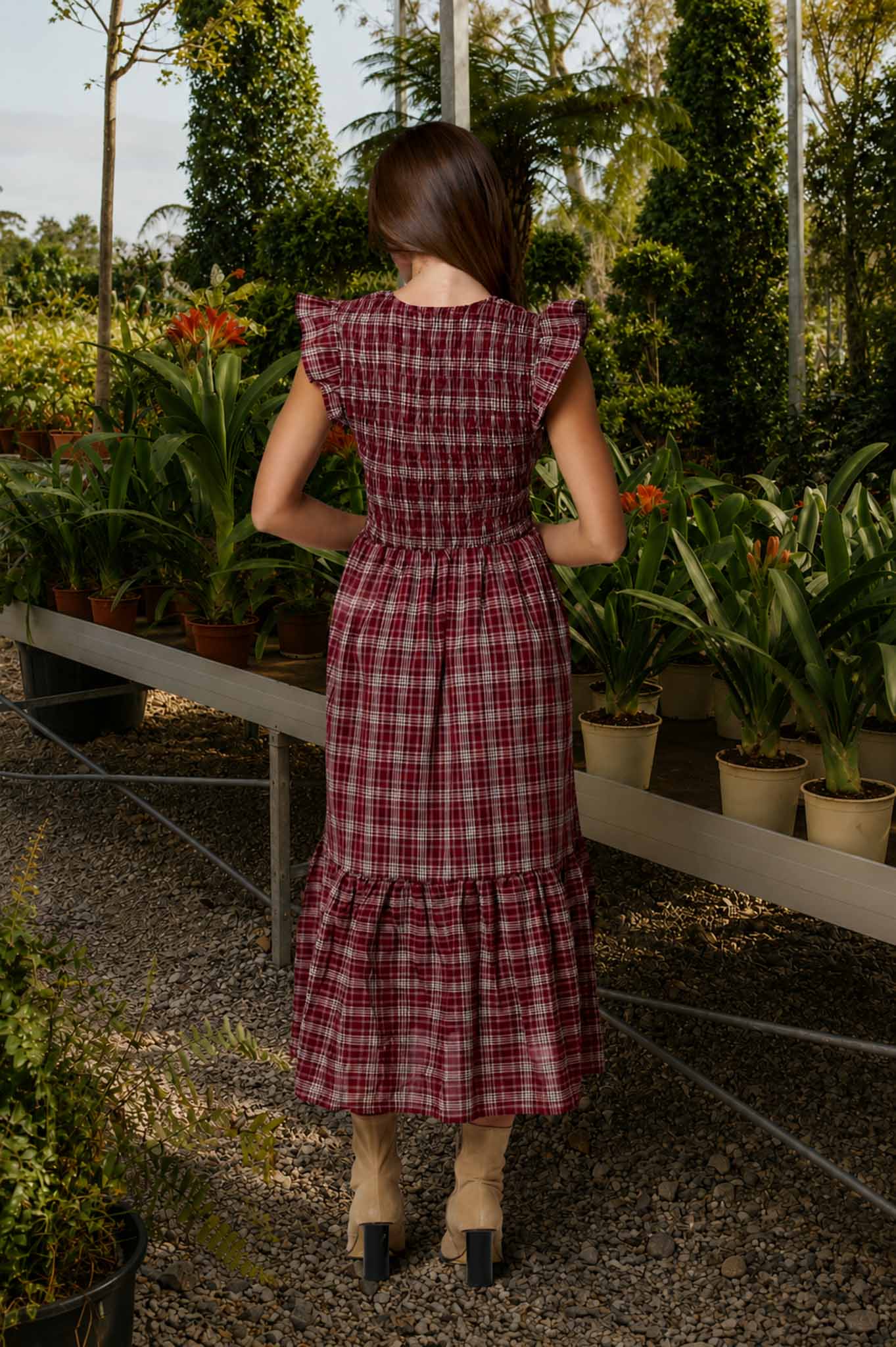 The Rosalie Plaid Midi Dress