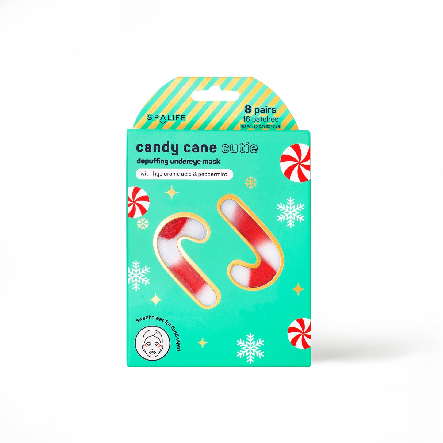 Christmas Holiday Candy Cane Cutie Depuffing Undereye Masks