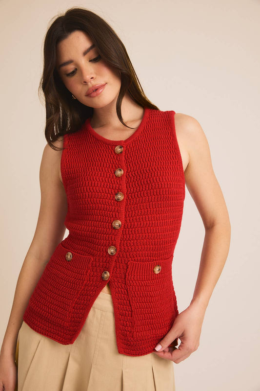 Cozy Romance Knit Sweater Vest