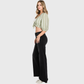 HIGH RISE BLACK WASHED WIDE LEG FLARE JEANS