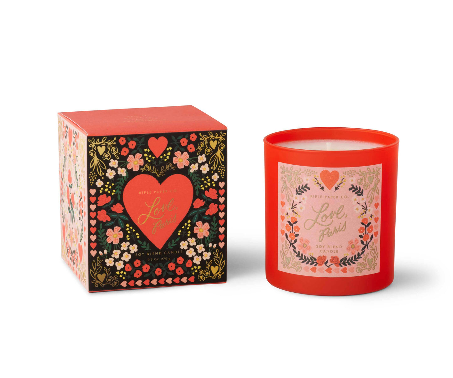 Love, Paris Valentine's Day 9 oz Glass Candle