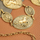 Horse & Rider Oval Medallion Chain Belt