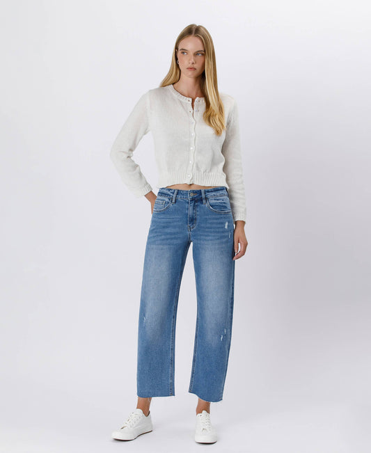 HIGH RISE MILD BARREL JEANS
