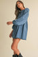 Denim Bow Mini Dress