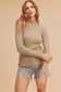 The Camille Mock Neck — Latte