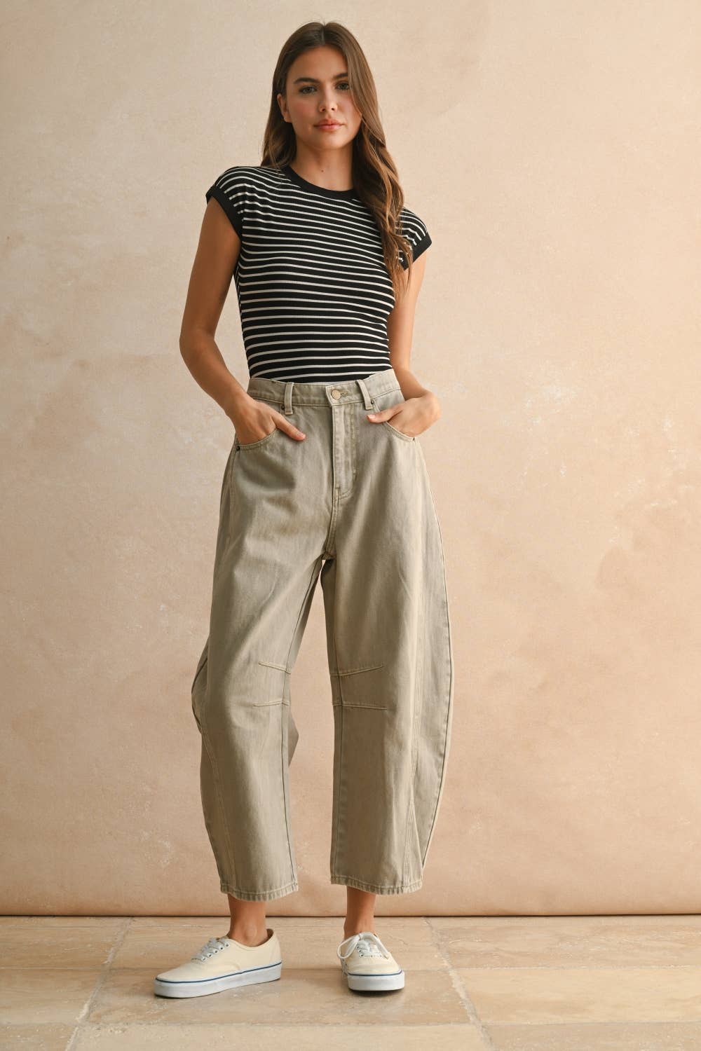 Evergreen Barrel Pants