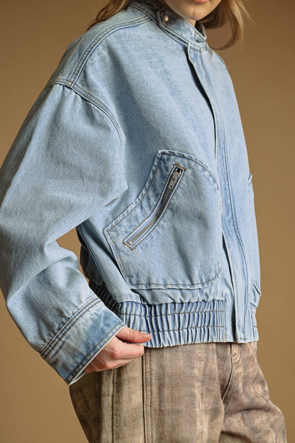 The Collins Denim Bomber