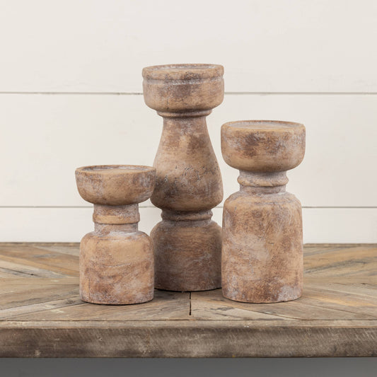 6.5" TERRACOTTA PILLAR CANDLE HOLDER