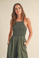 Olive Green Halter Jumpsuit