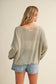 Mustard Seed - Sheer Knit Dropped Shoulder Pullover
: DK. TAUPE / L