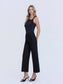 HIGH RISE RAW HEM CROP JET BLACK WIDE LEG JEANS