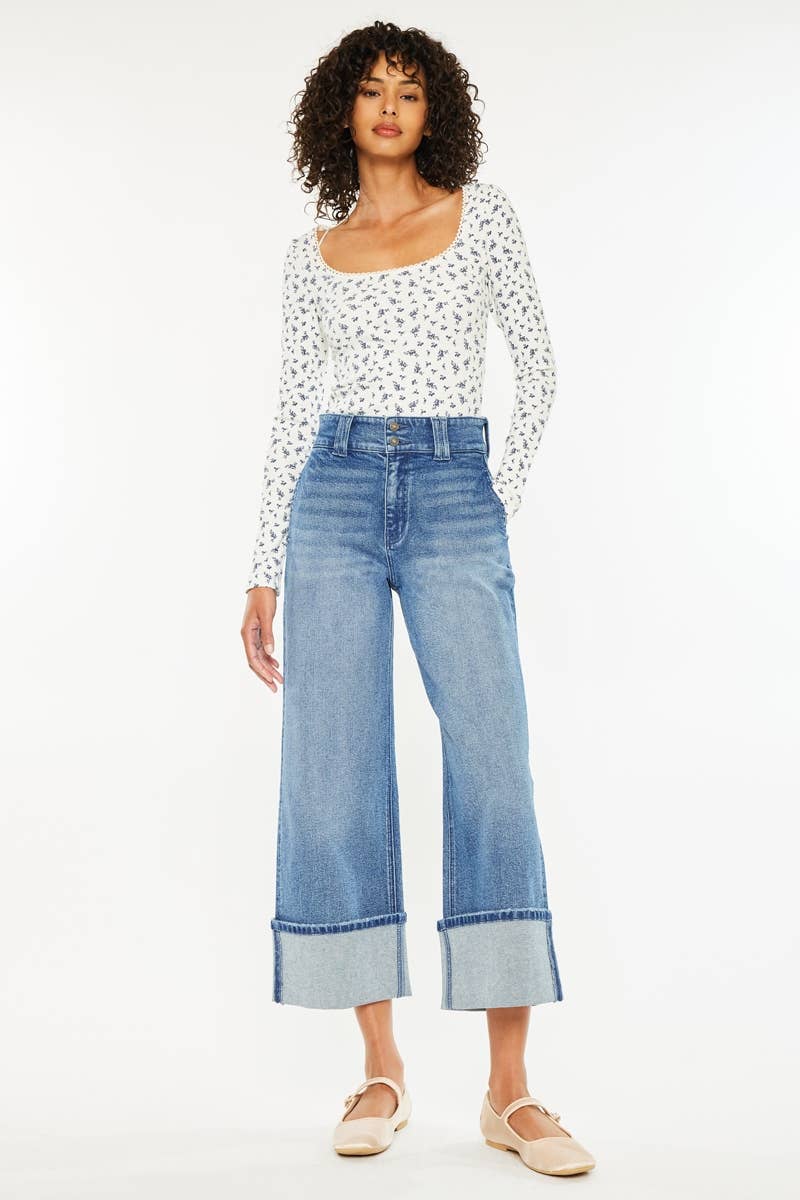 OPEN PACK 90’S CROPPED WIDE JEANS