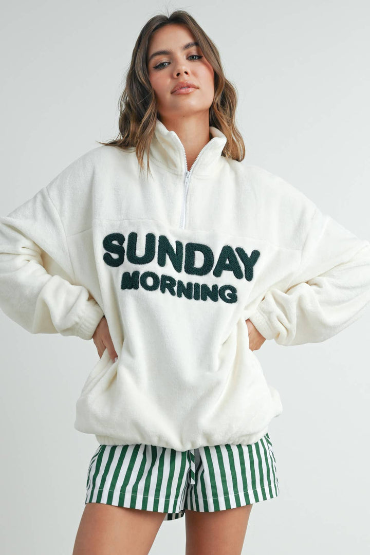 Sunday Morning Half-Zip Pullover Sweatshirt