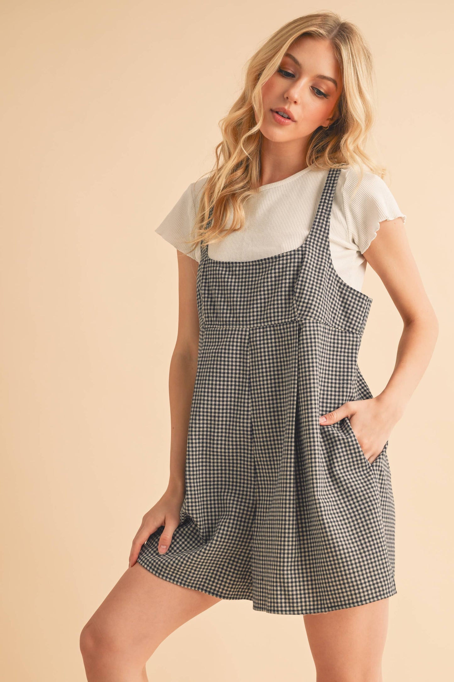 The Sutton Gingham Romper